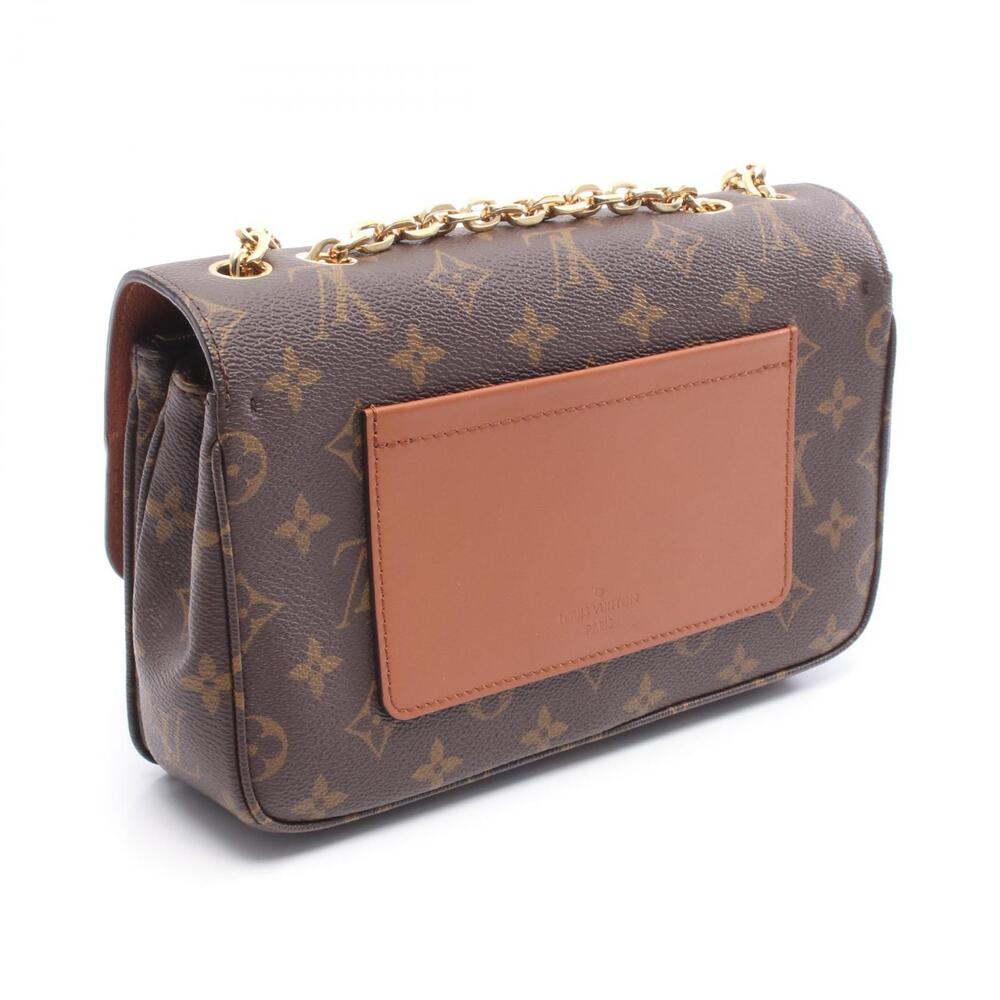 Louis Vuitton Monogram Bag Leather Caramel Marceau Canvas Shoulder Brown Tan
